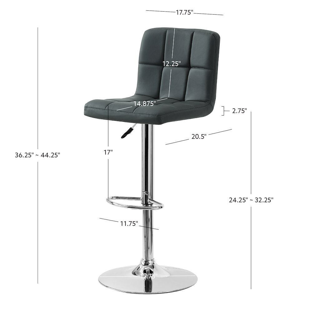 Clayton Barstool Grey. Picture 14
