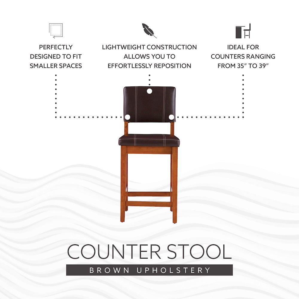 Milano Counter Stool Brown 24. Picture 10