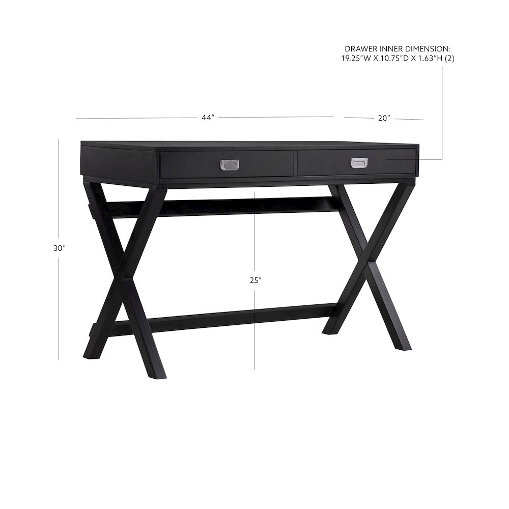 Peggy Black Writing Desk. Picture 10