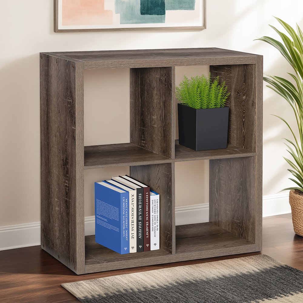 Galli 4 Cubby Storage Cabinet Grey. Picture 4