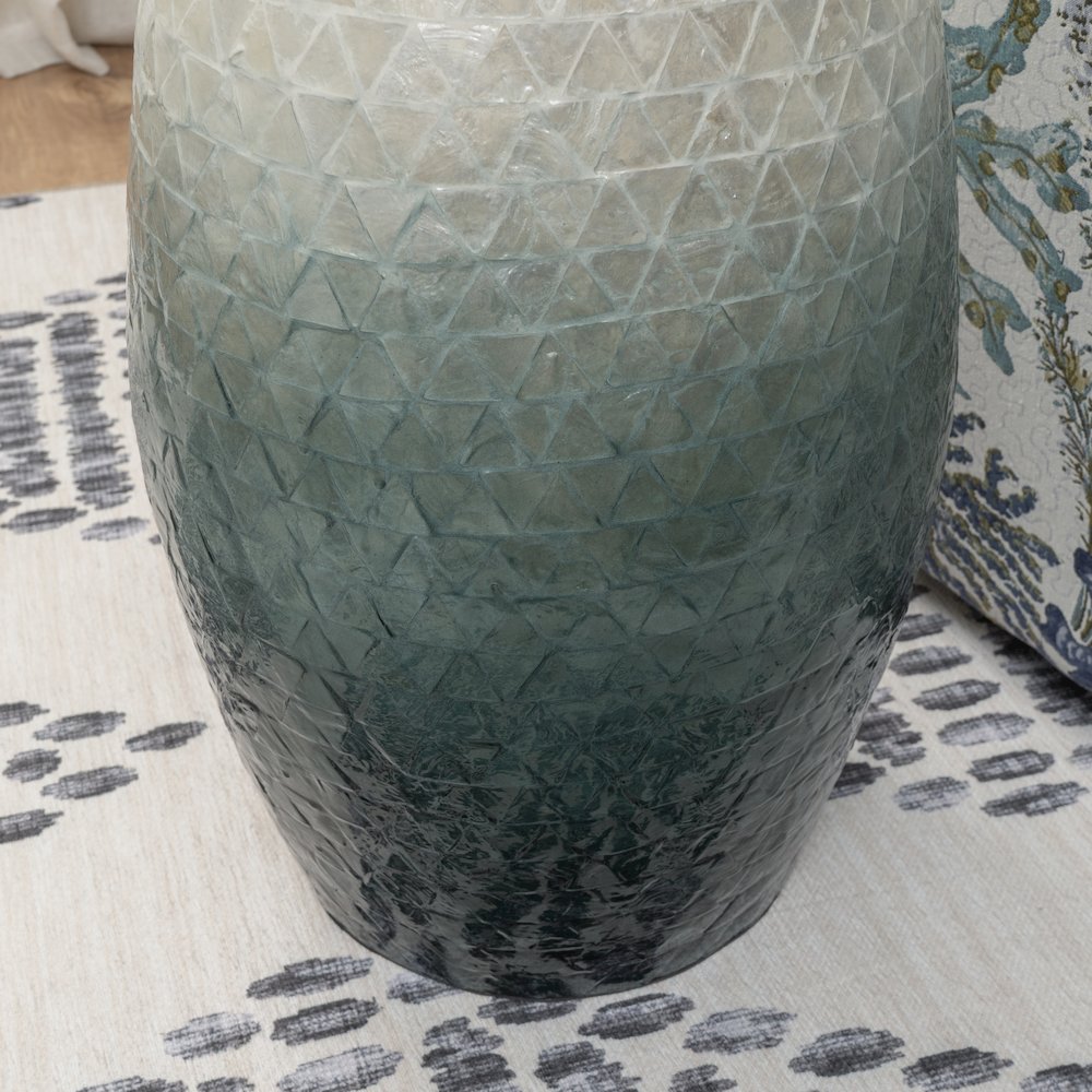 Prianna Ombre Capiz Mosaic Drum Table. Picture 3