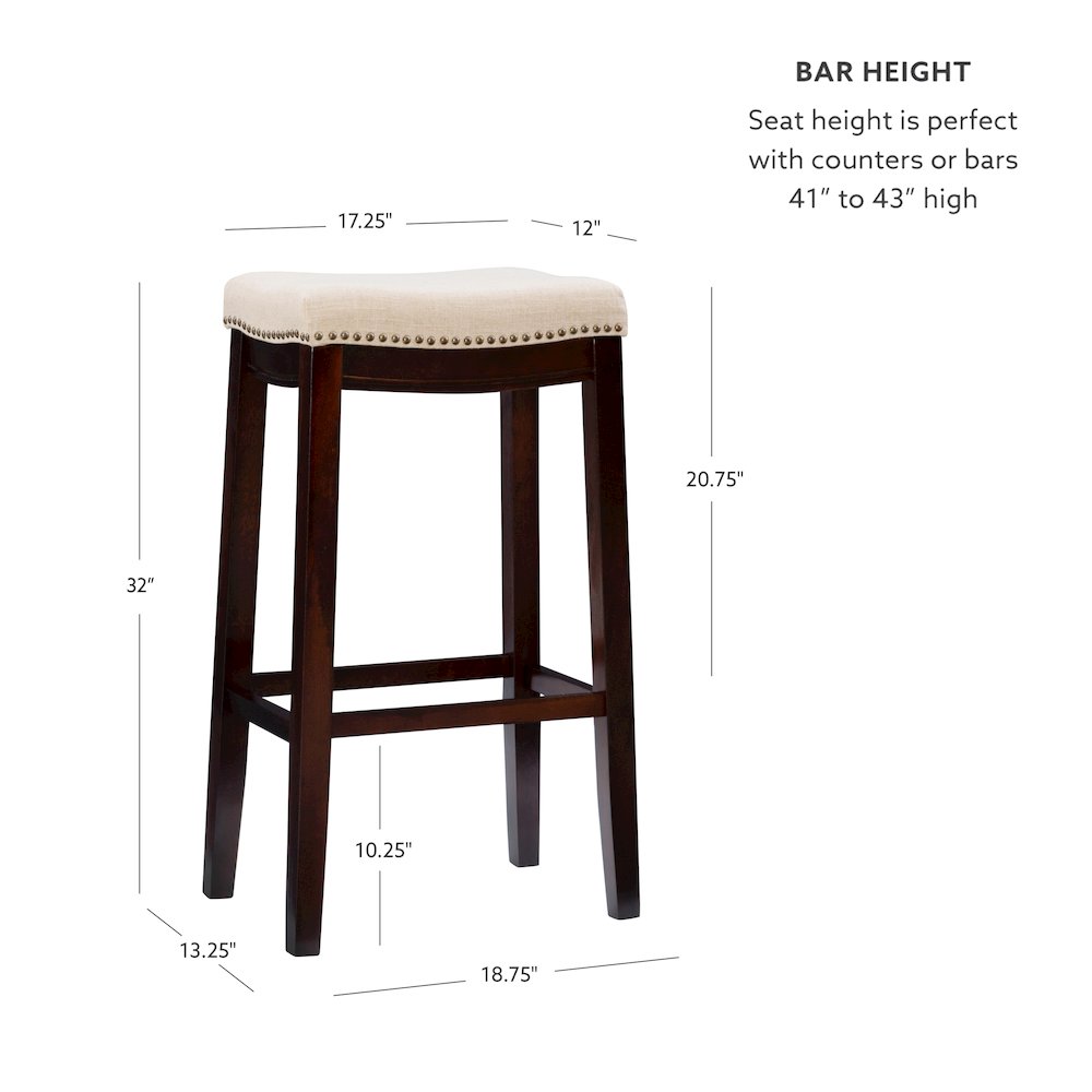 Claridge Linen Bar Stool. Picture 15