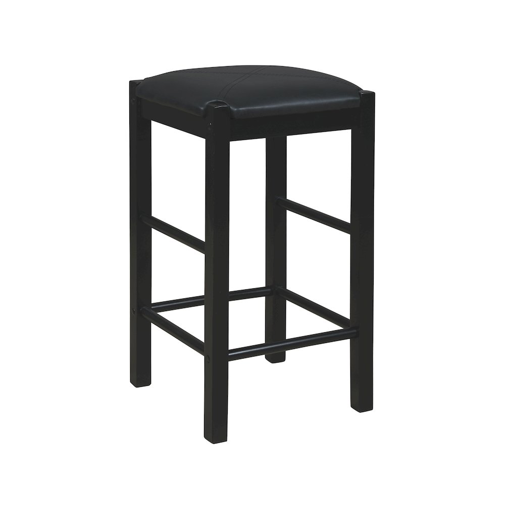 Lancer Backless Counter Stools, Black - Set Of Two. Picture 1