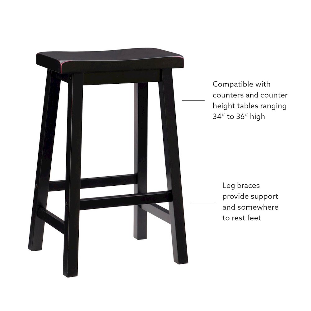 Antique Black with Sand Through Terra Cotta Counter Stool. Picture 8
