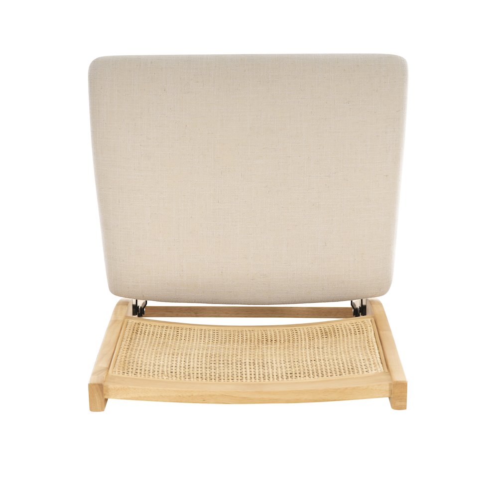Bina Rattan Cane Folding Dining Side Chair, Beige. Picture 9