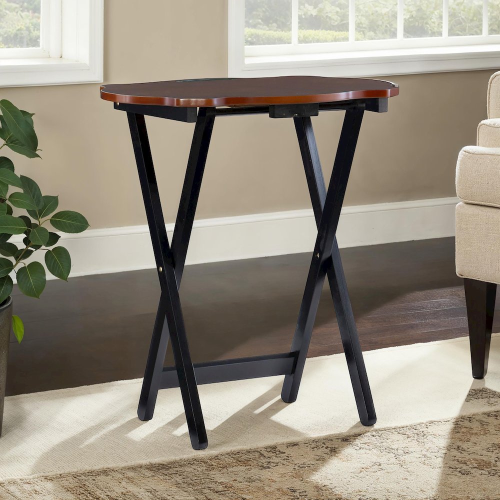 Serpentine Black Tray Table. Picture 7