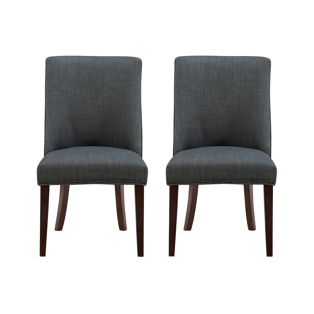 Adler Dining Chair Espresso Grey Set of Two. Picture 1