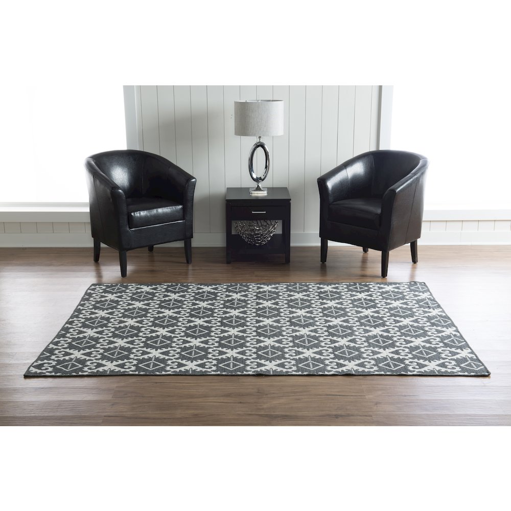 SALONIKI IKAT GREY 5' X 8' Rug. Picture 1