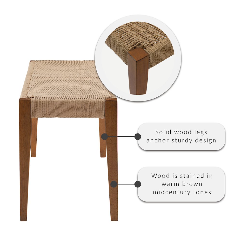 Cadence Dining Bench Brown. Picture 9
