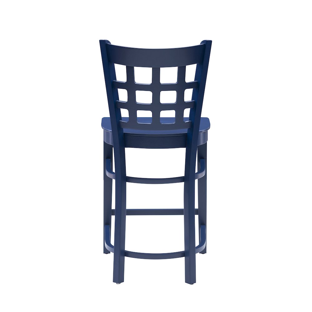 Lola Navy Counter Stool W Wood Seat. Picture 8
