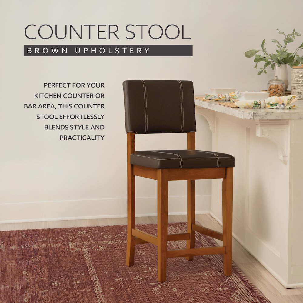 Milano Counter Stool Brown 24. Picture 7