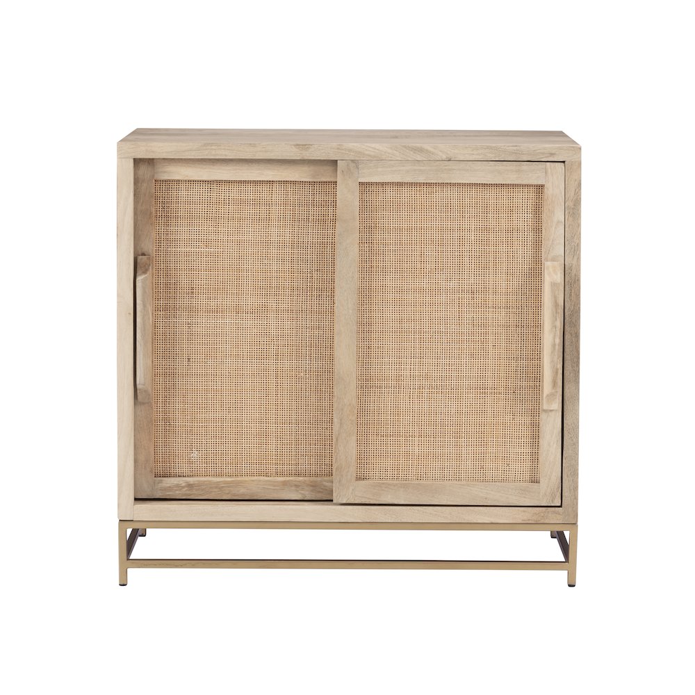 Janie Rattan Cabinet Two Sliding Doors. Picture 2
