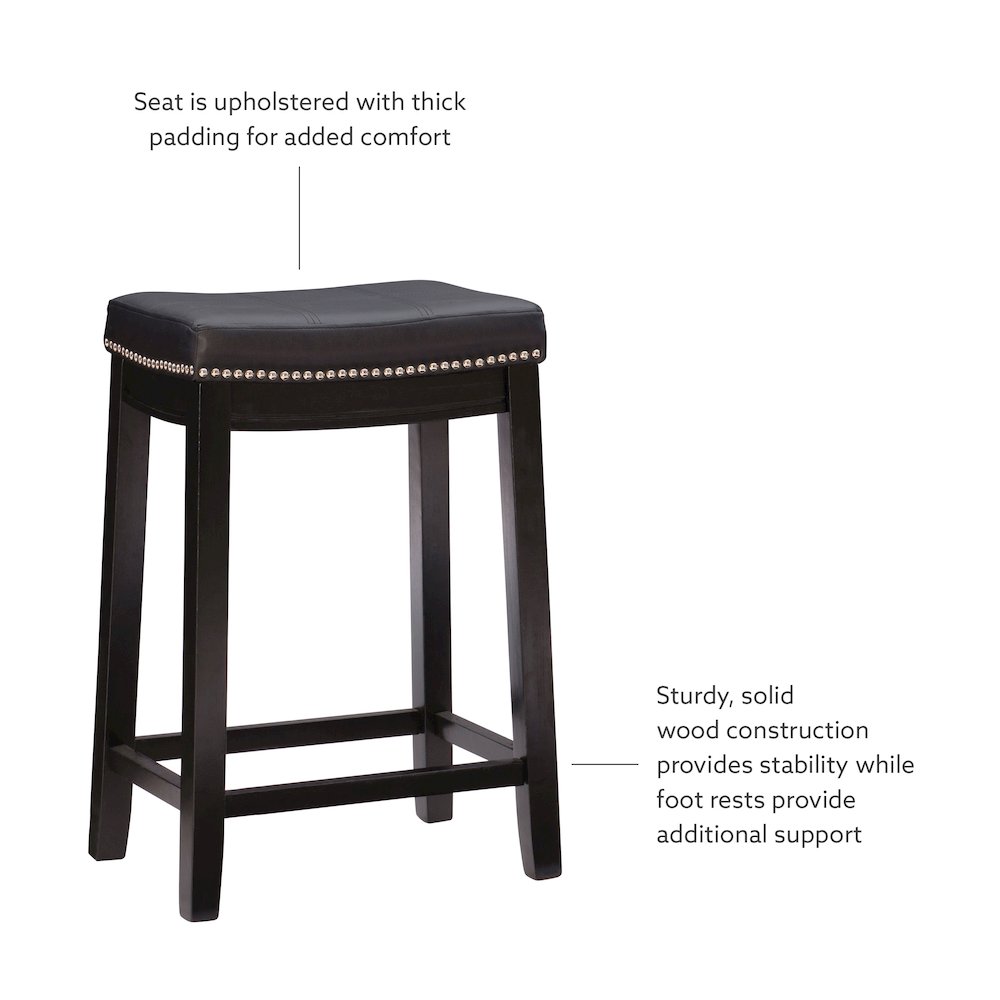 Claridge Black Counter Stool. Picture 10