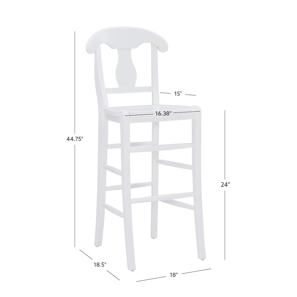 Vander Counter Stool, White, Set Of 2. Picture 10