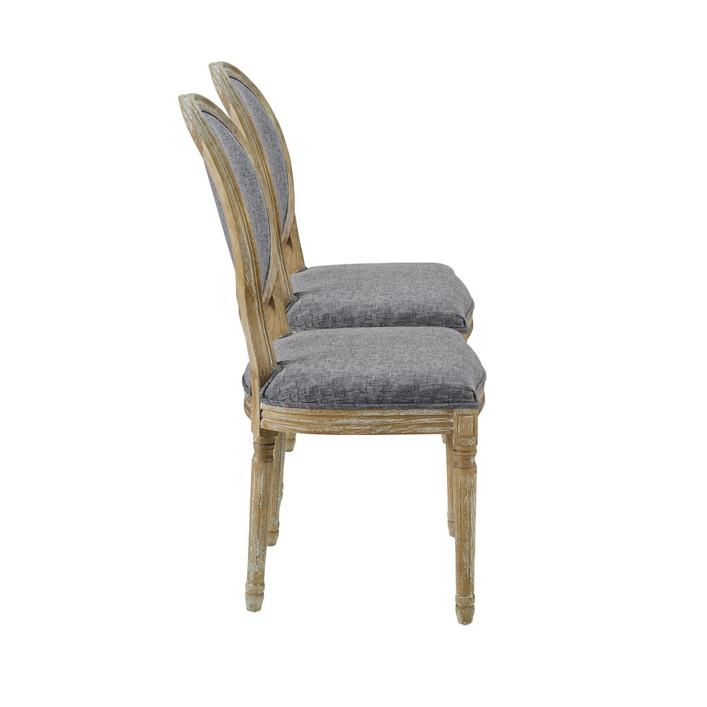 Avalon Charcoal Oval Back Chair Set Of Two. Picture 5