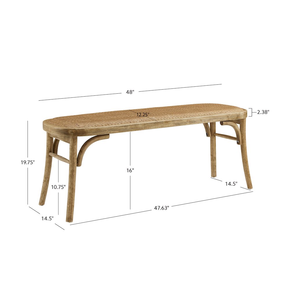 Conelly Bentwood Bench Brown. Picture 12