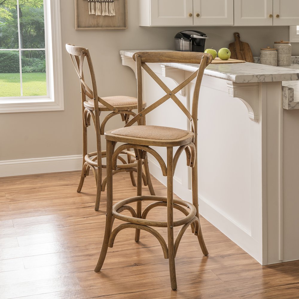 Roxy 30 In Gray Wash Bar Stool. Picture 3