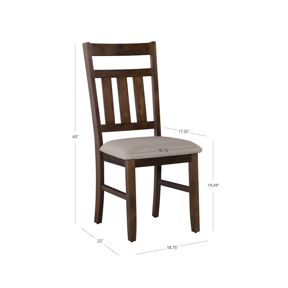 Turino Rustic Umber Side Chair. Picture 9