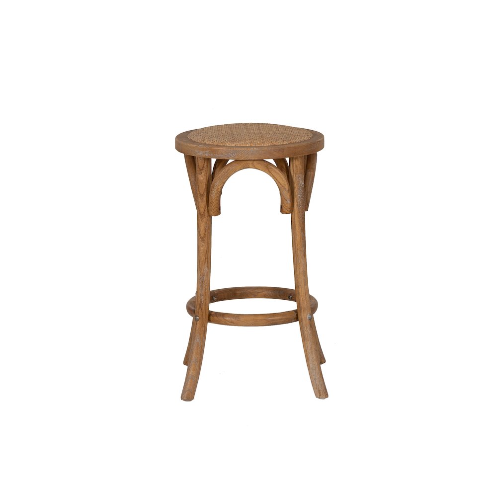 Rae Rattan Seat Backless Counter Stool. Picture 1