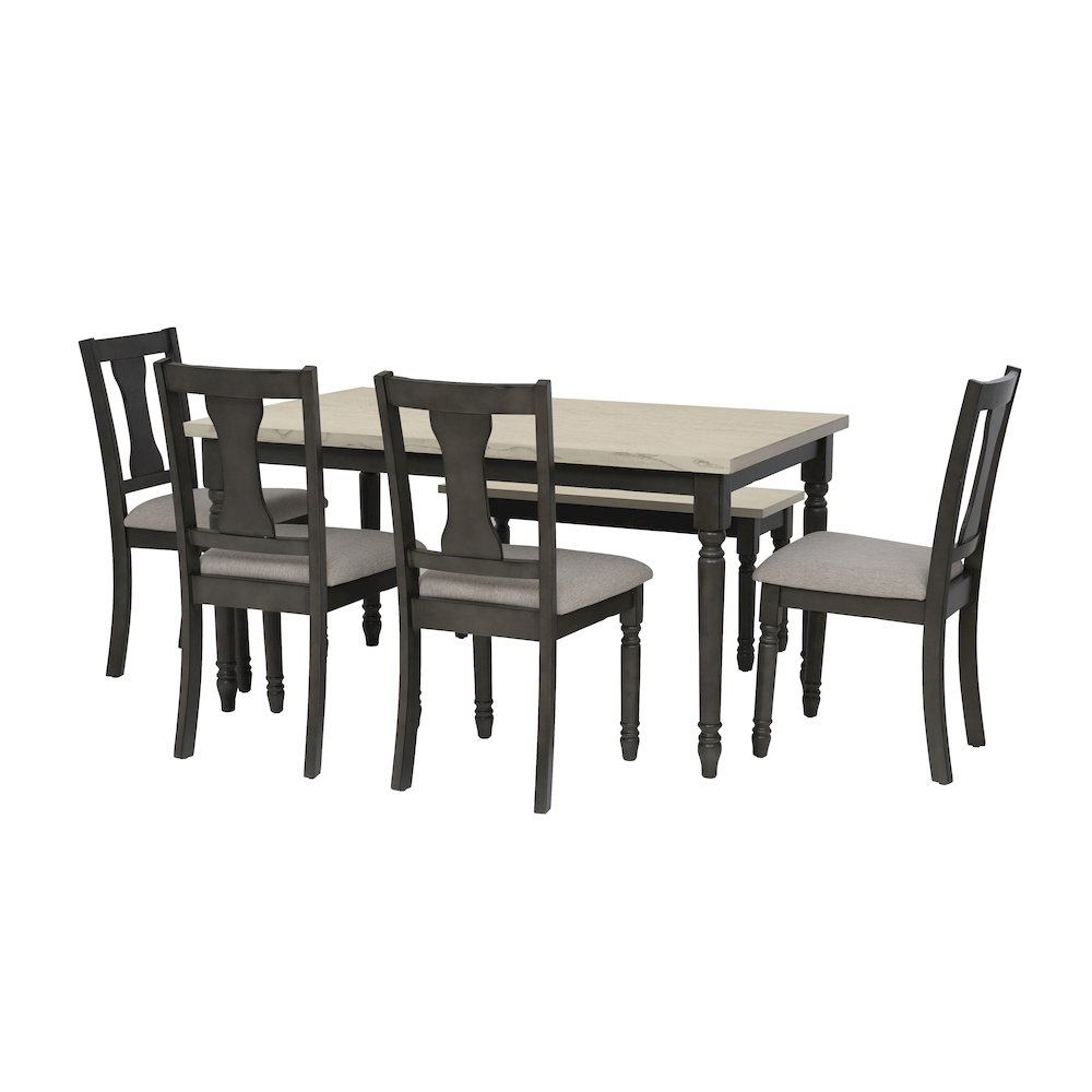 Willow 6 PC Grey Dining Set. Picture 10