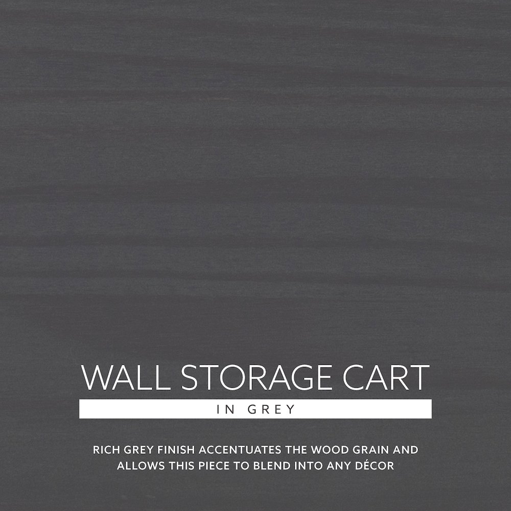 Cary Six Drawer Wide Roll Cart, Grey. Picture 13