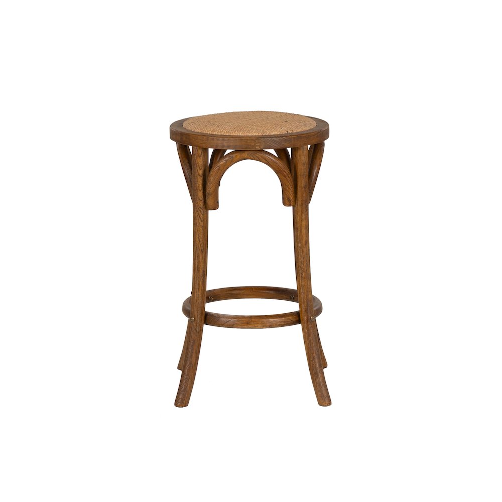 Rae Walnut Backless Counter Stool. Picture 1
