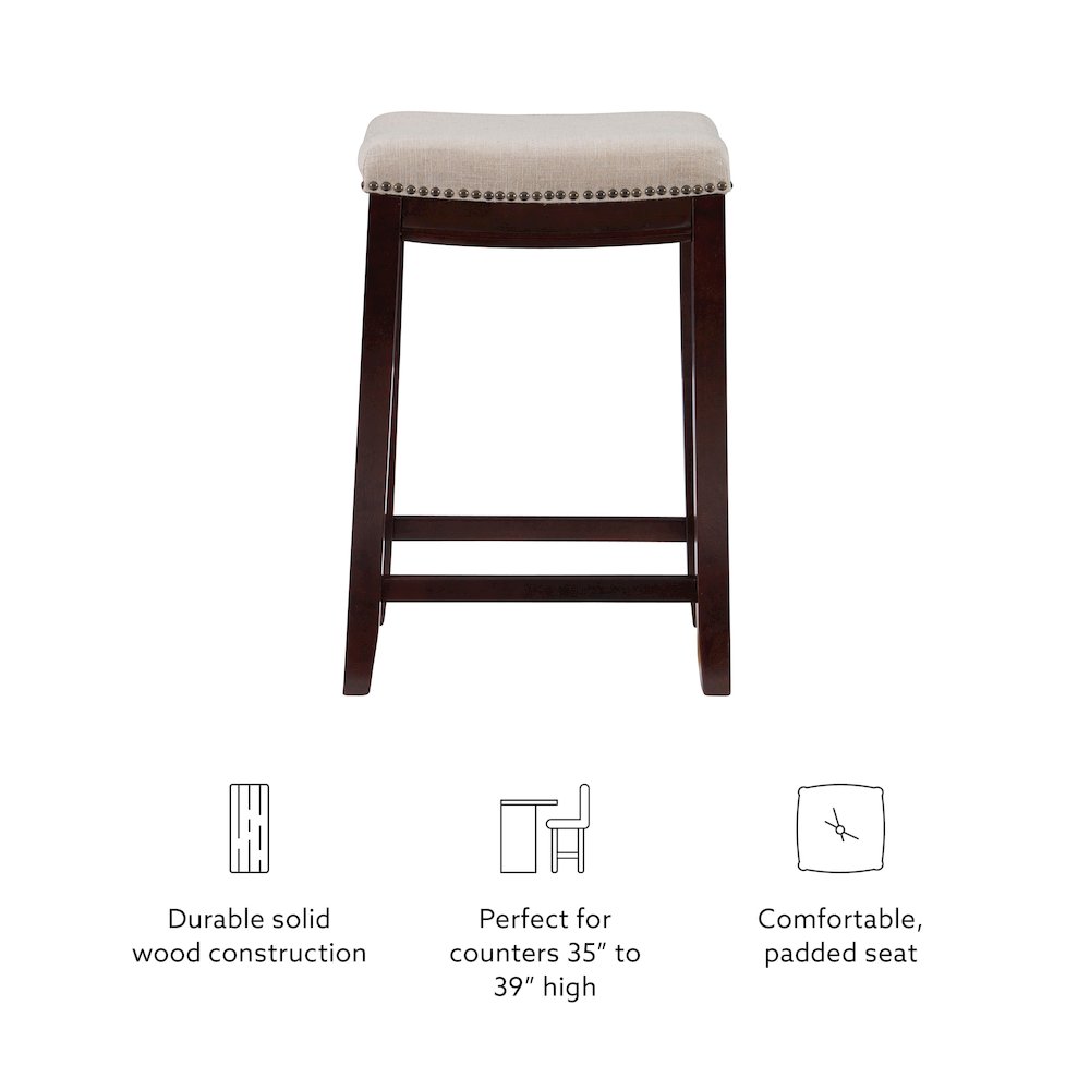 Claridge Linen Counter Stool. Picture 13