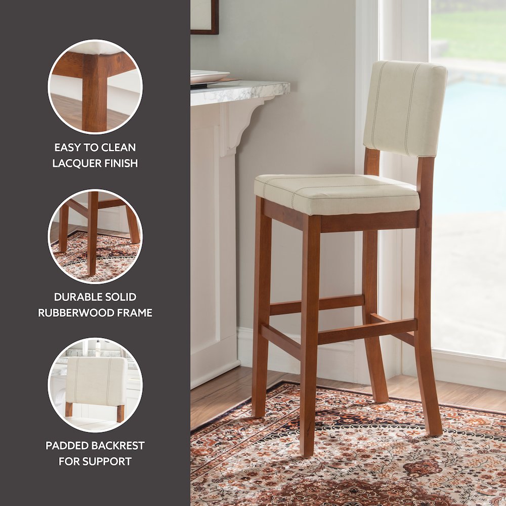 Milano Bar Stool Cream. Picture 10