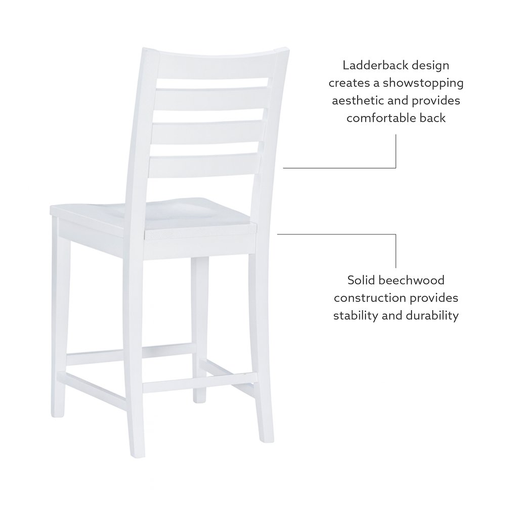 Flynn Counter Stool White Set Of 2. Picture 10