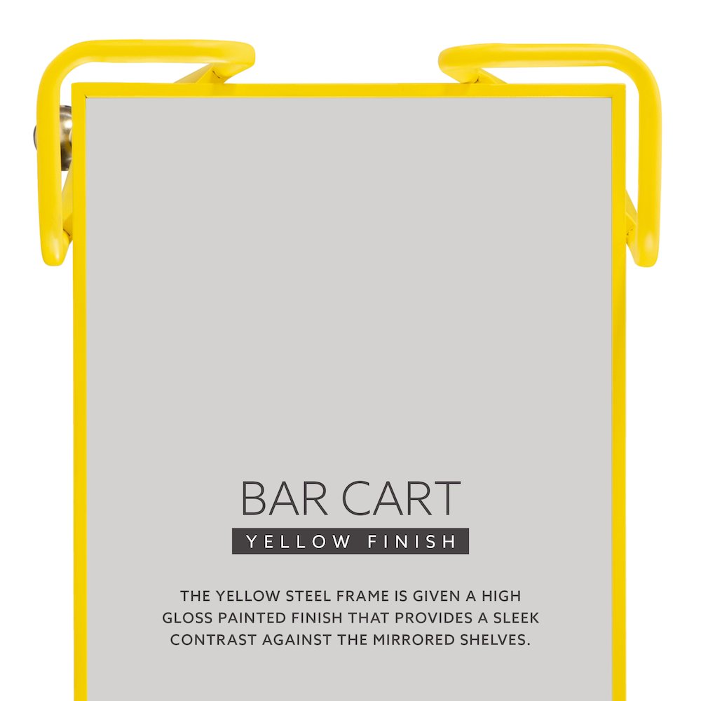Yellow Mid-Century Bar Cart. Picture 12