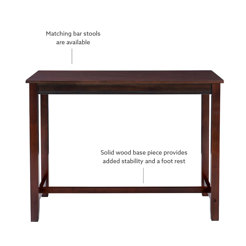 Claridge Counter Pub Table Brown. Picture 8