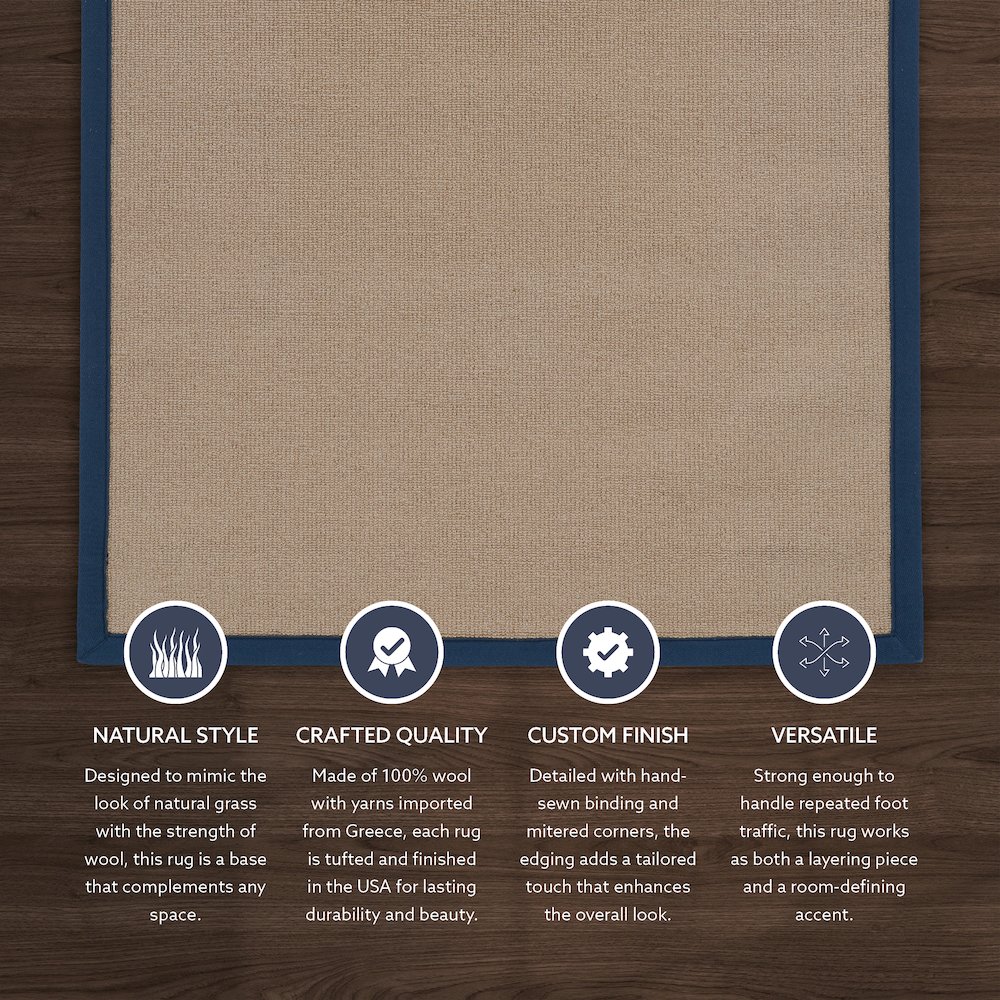 Athena Cork & Blue 2.6x12, Rug. Picture 2