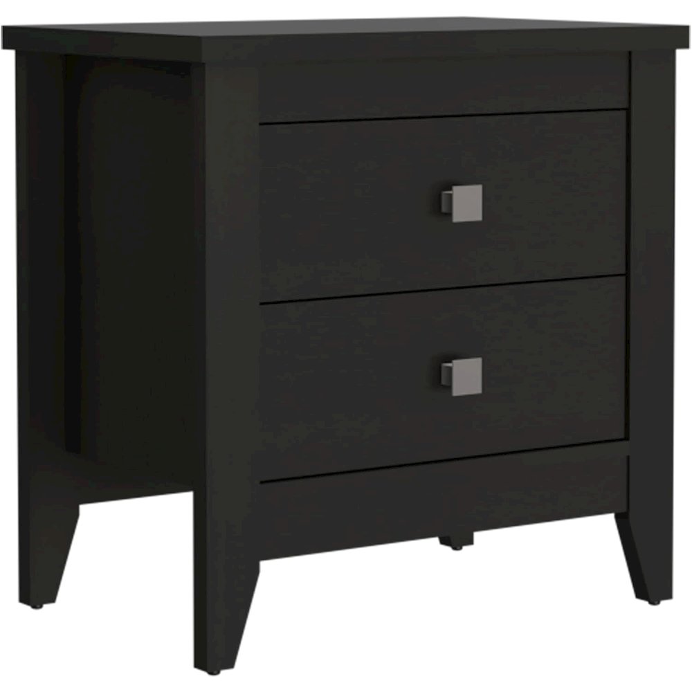Amara 24" Tall Nightstand Black Black MDF. Picture 1