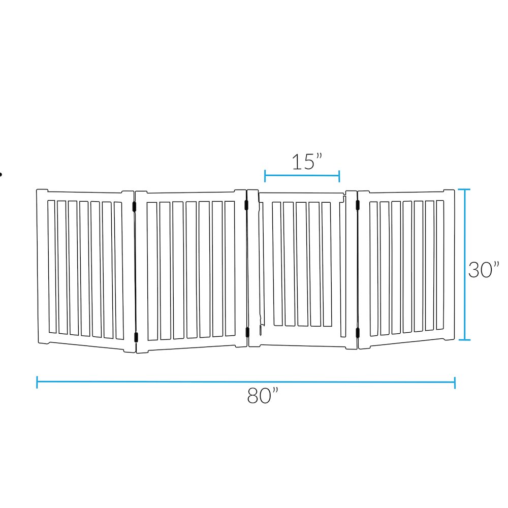 American Trails Free Standing Pet Gate with Door-Espresso. Picture 11