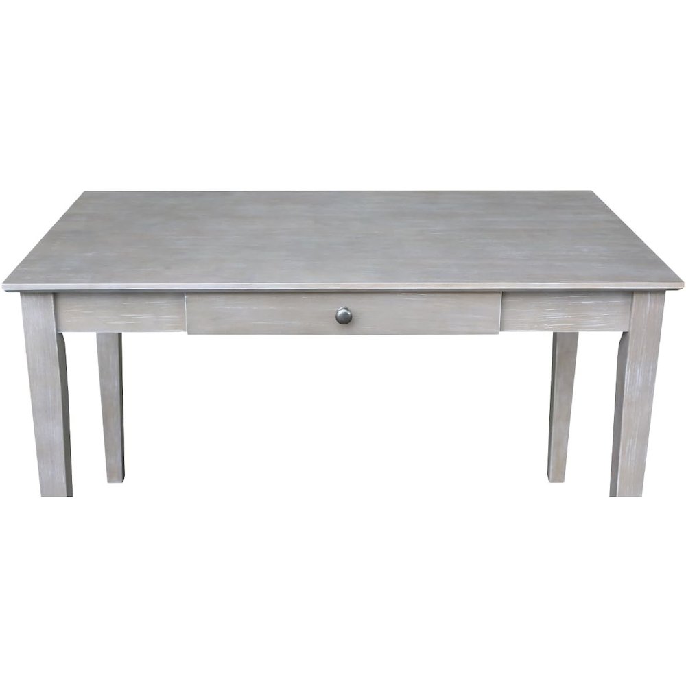 Writing Desk With Drawer, Washed Gray Taupe. Picture 4