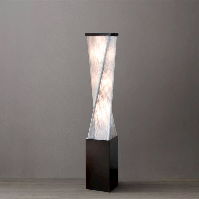 Torque Tall Base Accent Floor Lamp - 54", Espresso Wood finish. Picture 3
