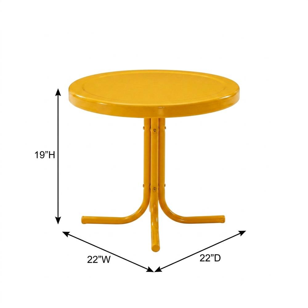 Tangerine Outdoor Chat Set with 2 Chairs and Side Table for Patio Lounge. Picture 7