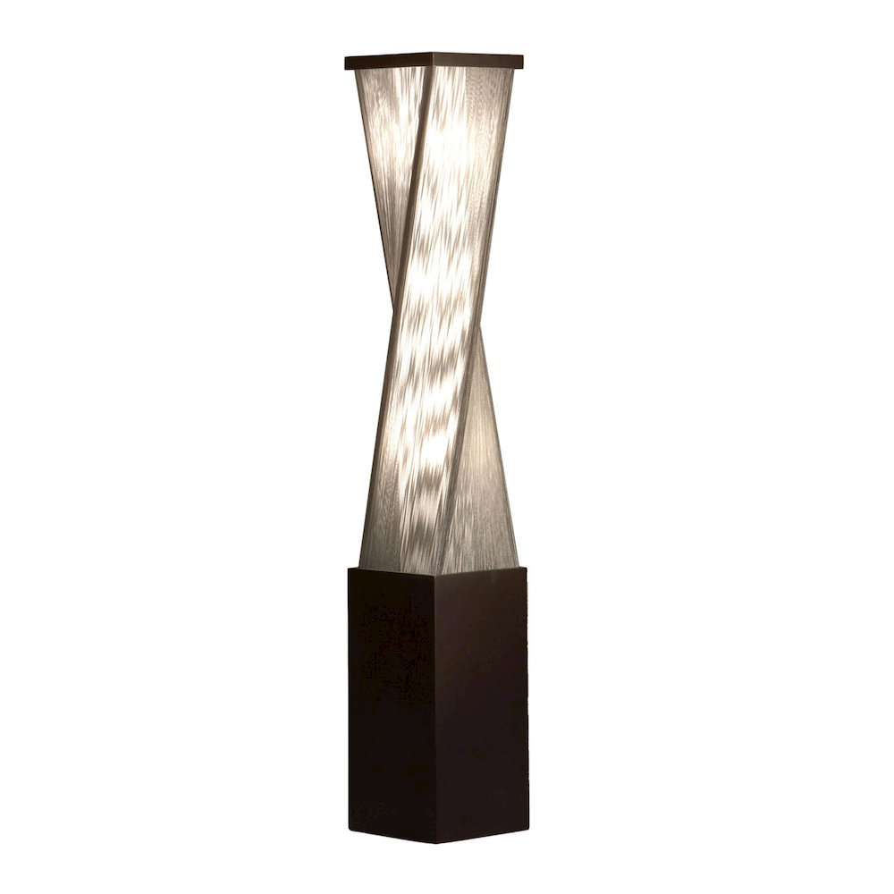 Torque Tall Base Accent Floor Lamp - 54", Espresso Wood finish. Picture 1