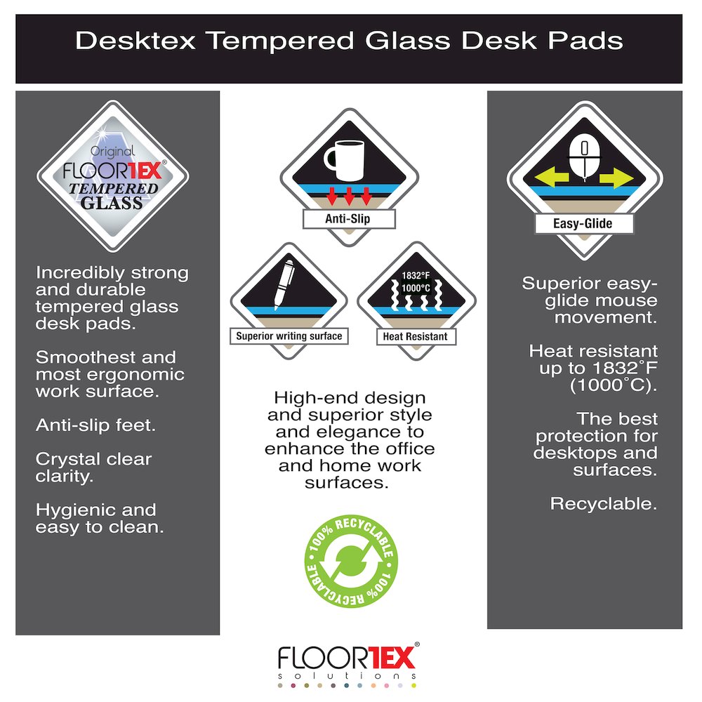 Glass Desk Pad - 19" x 24". Picture 2