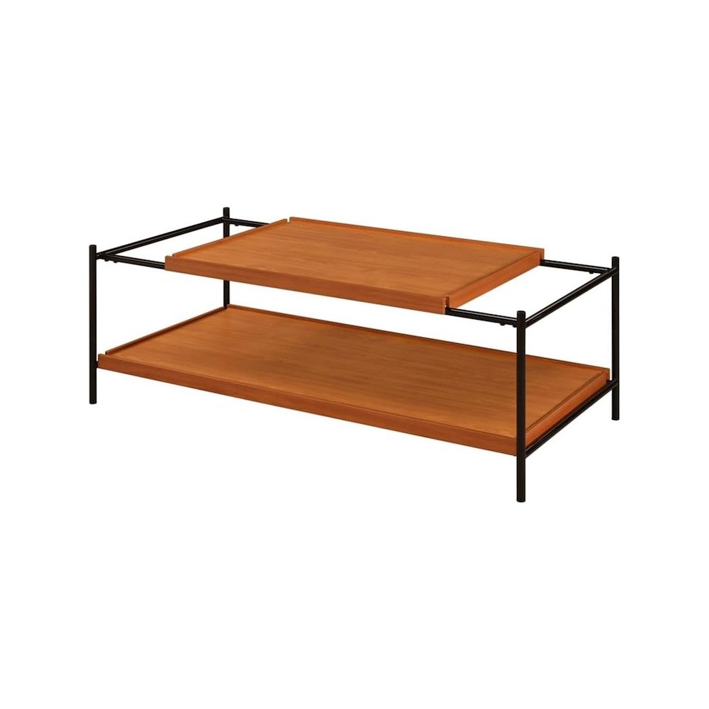 Oaken Coffee Table Honey Oak & Black. Picture 1