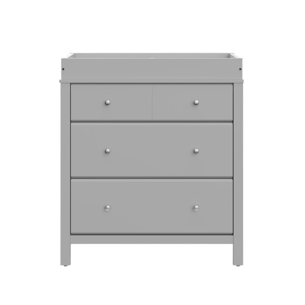 Storkcraft Carmel 3 Drawer Chest with Changing Topper (Pebble Gray). Picture 3