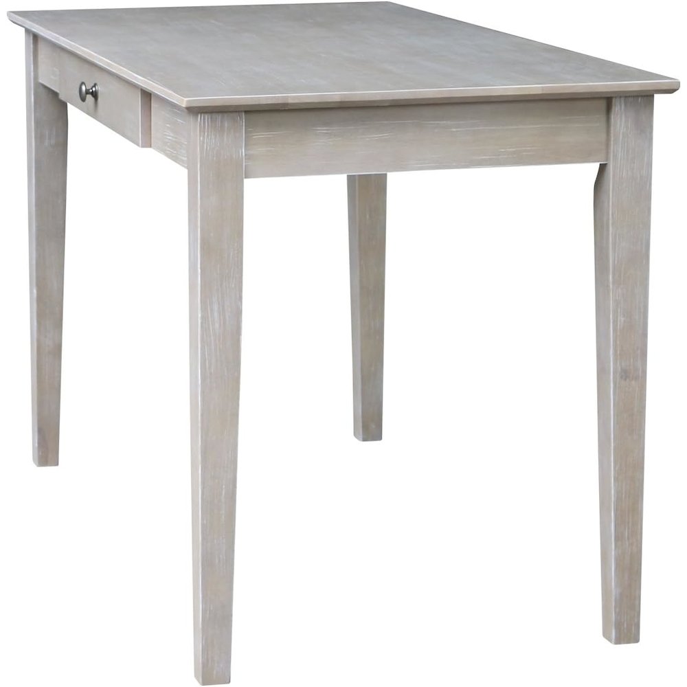 Writing Desk With Drawer, Washed Gray Taupe. Picture 6