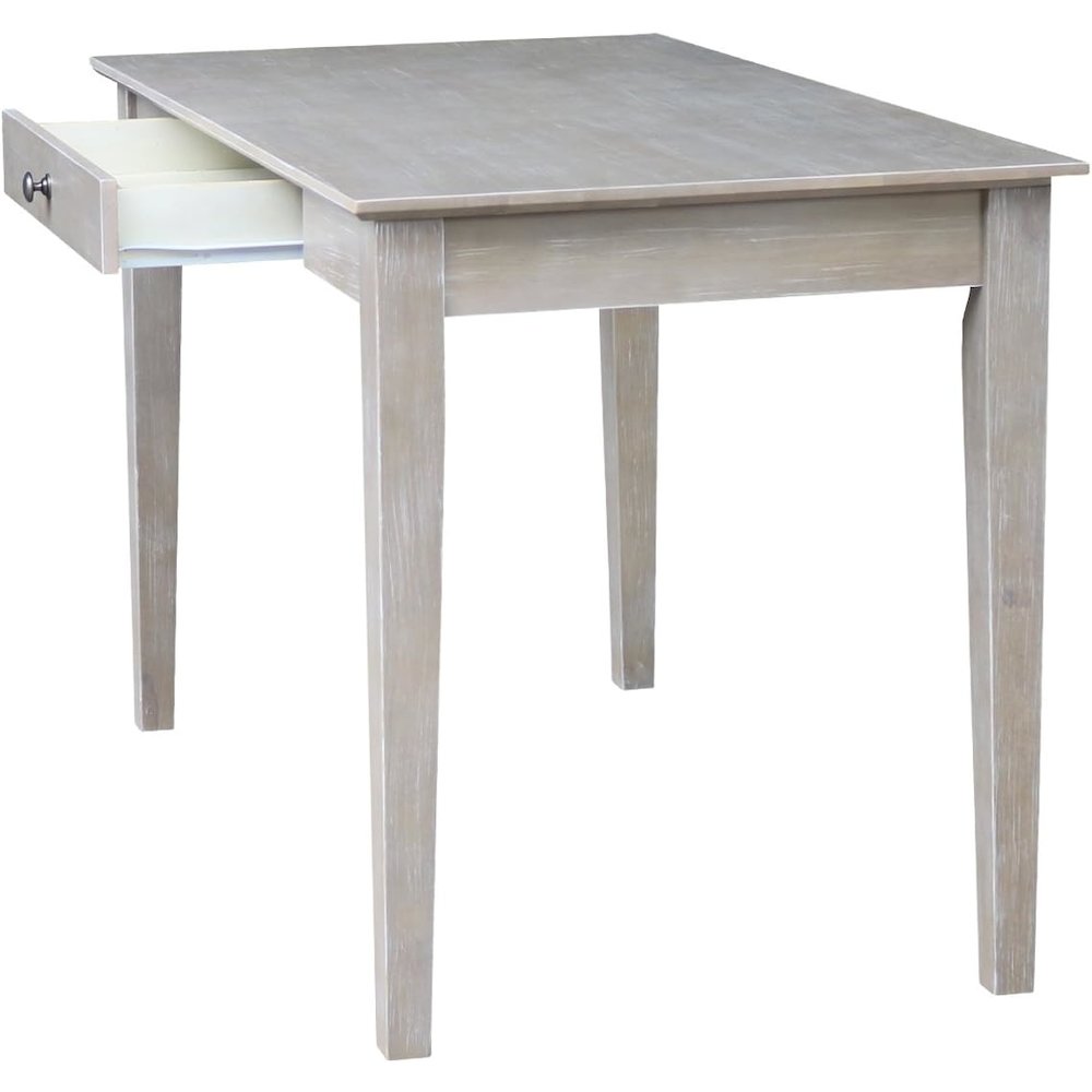 Writing Desk With Drawer, Washed Gray Taupe. Picture 5