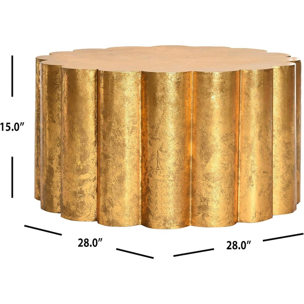 Home Collection Miriam Coffee Table, Gold. Picture 2