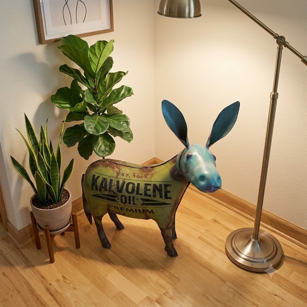 Recycled Metal Donkey. Picture 2