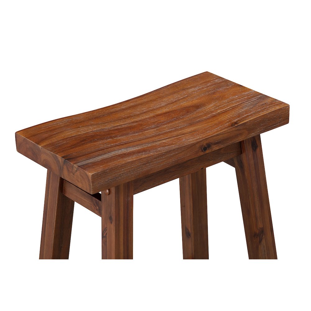 Brittany 3pc Rectangular Bar Table Set - Chestnut Wire-Brush. Picture 7