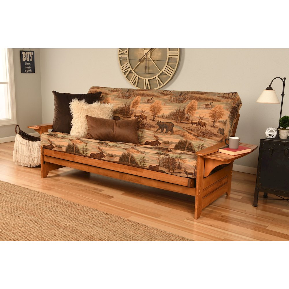 Phoenix Frame/Barbados Finish/Canadian Wildlife Mattress. Picture 1