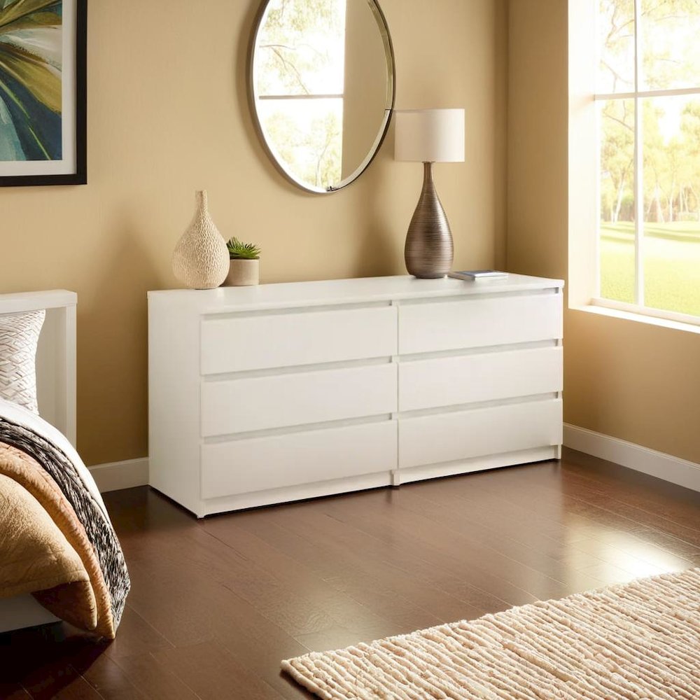 Furnifact White Dresser for Bedroom – Modern Chest of Drawers with Spacious Storage – Stylish and Functional Dresser for Bedroom Clothes, Linens, or Essentials. Picture 5