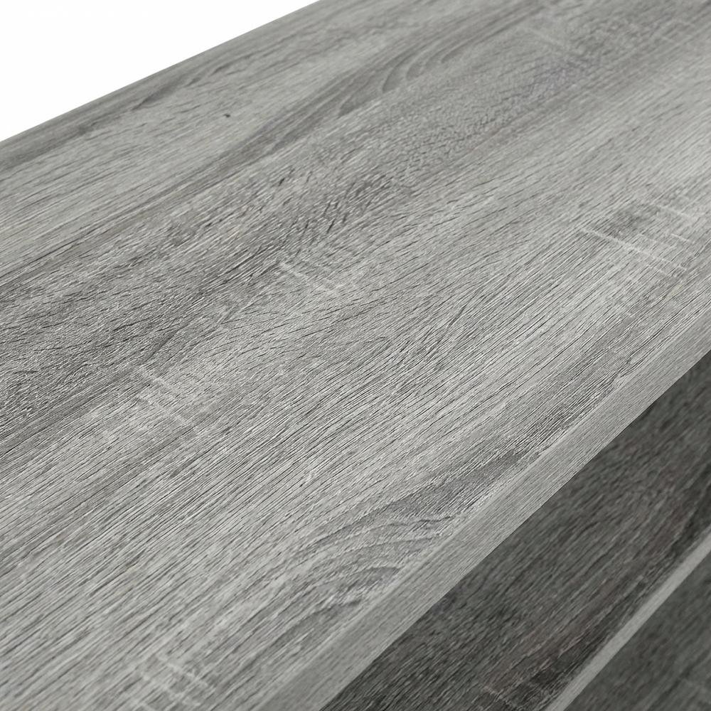 Wooden TV stand, up to 50-inch screens, modern French oak grey, black finish. Picture 7