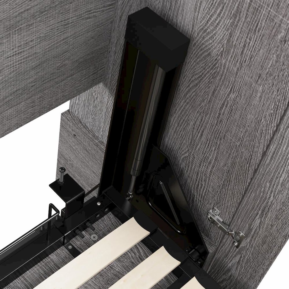 Orion Full Murphy Bed with Storage Cabinet and Fold-Out Desk (91W). Picture 6